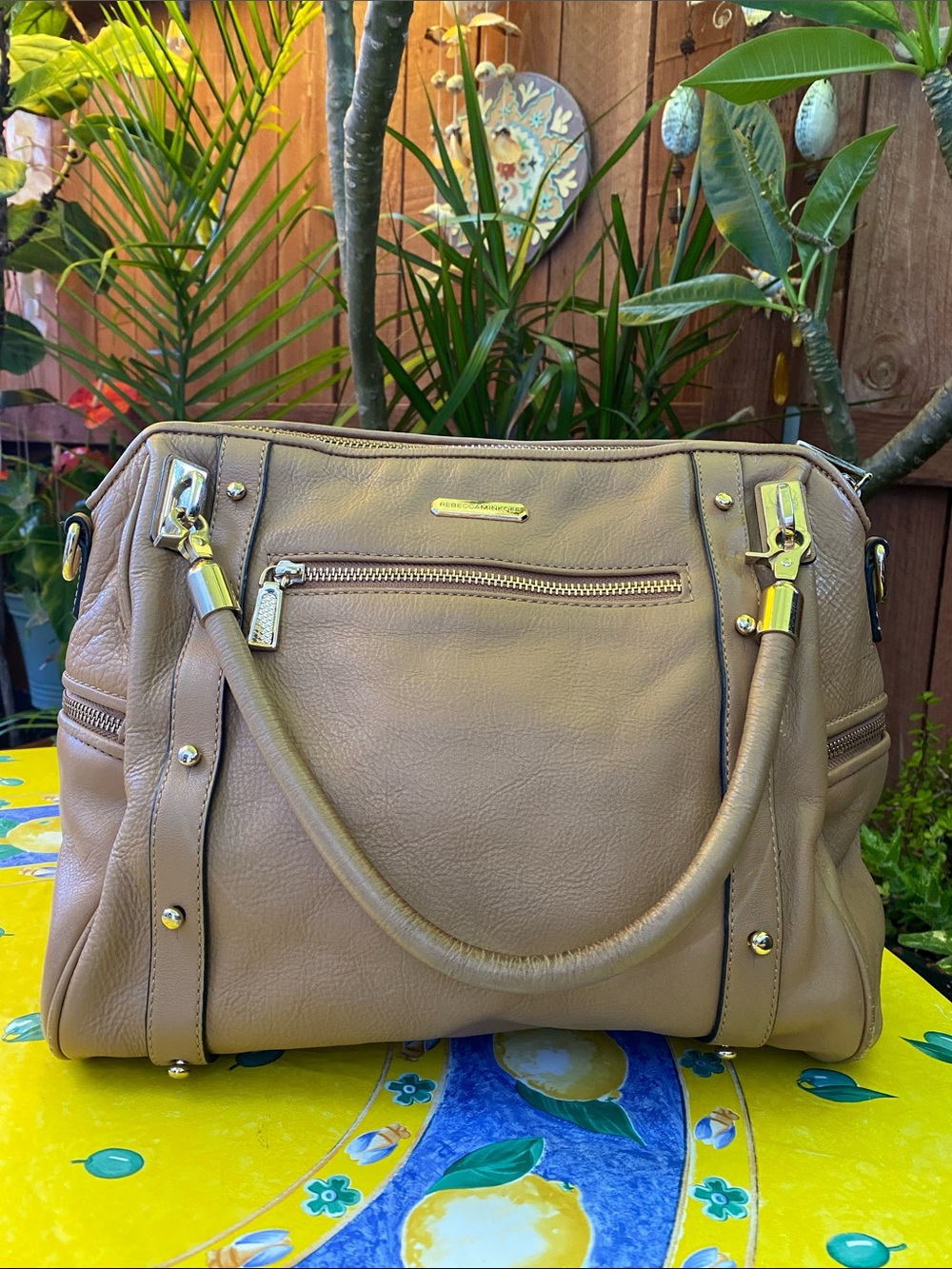 Rebecca Minkoff Tan Leather Satchel Handbag! Excellent condition!